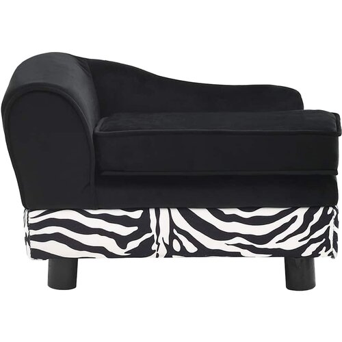 SOFA za pse crna 57 x 34 x 36 cm pli&amp;scaron;ana Slike