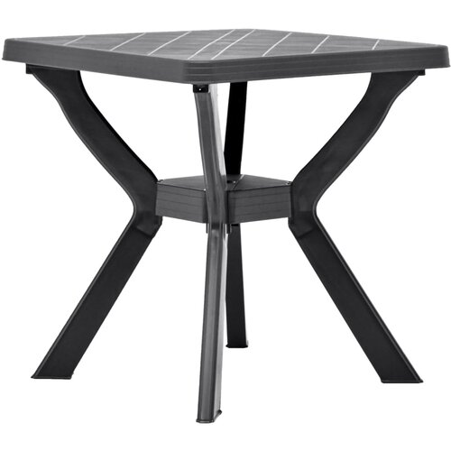 VidaXL Bistro miza antracitna 70x70x72 cm plastika Slike
