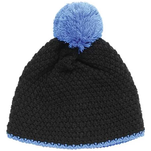 Kapa zimska kapa Snow, pletena, črno modra