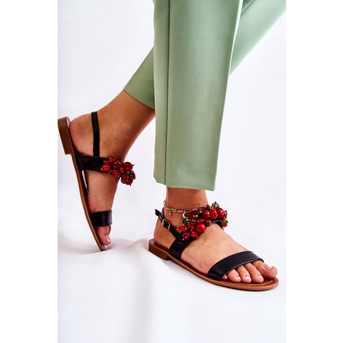 Boto Fashionable Sandals With Beads Black Hally Slike