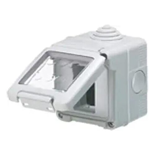 GEWISS GW27042 vodonepropusno kući&amp;scaron;te za sistemske uređaje - 2 gang - siva ral 7035 - ip55 Slike