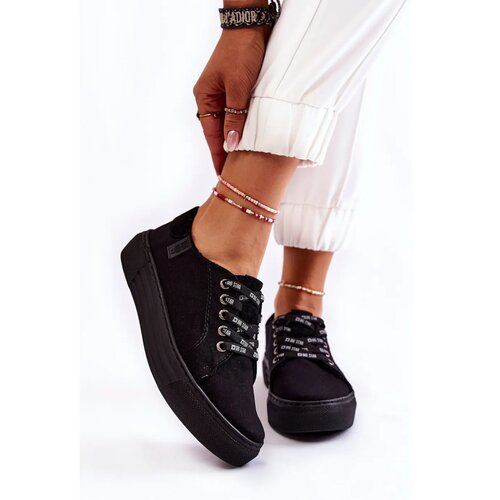 Big Star Women's Memory Foam System Sneakers KK276001 Black Cene