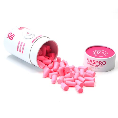  Čepki Za U&amp;scaron;esa Iz Pene - Haspro Tube50 Pink - 50 Parov Slike