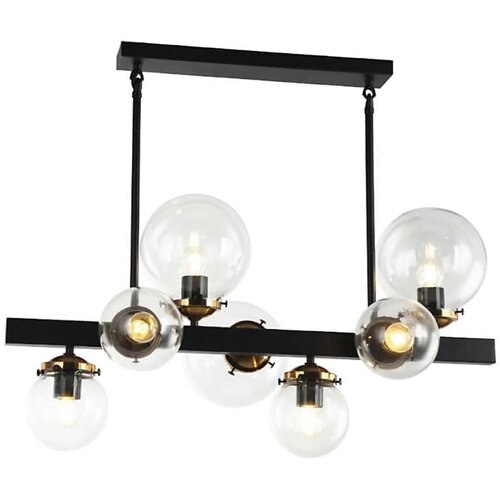  Klausen 106003 - Luster na šipci HYPERION 7xE27/7W/230V crna/prozirna Cene