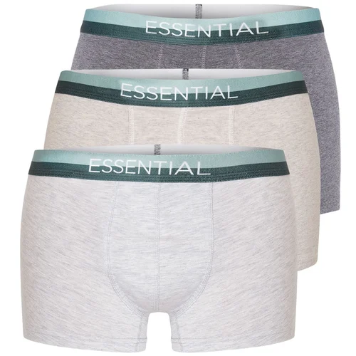 Trendyol Pack of 3 Patterned/Plain Cotton Boxers