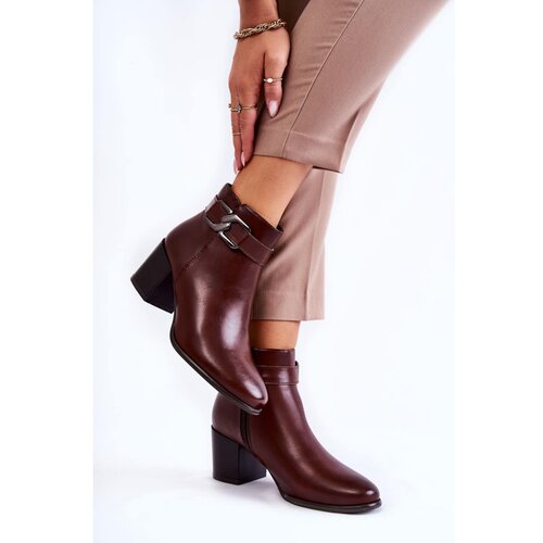 Kesi Women's Warm Boots With Decoration Brown Astrid Slike