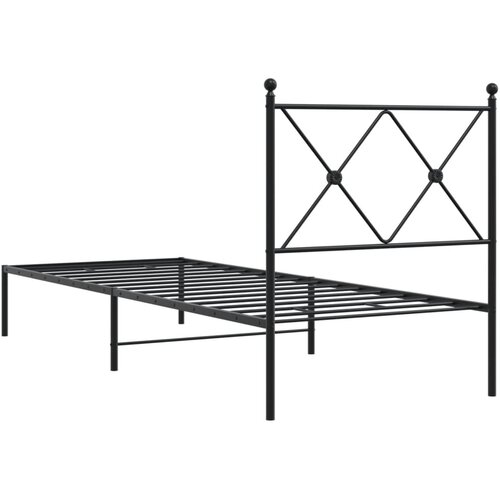  okvir za krevet s uzglavljem crni 75x190 cm Slike