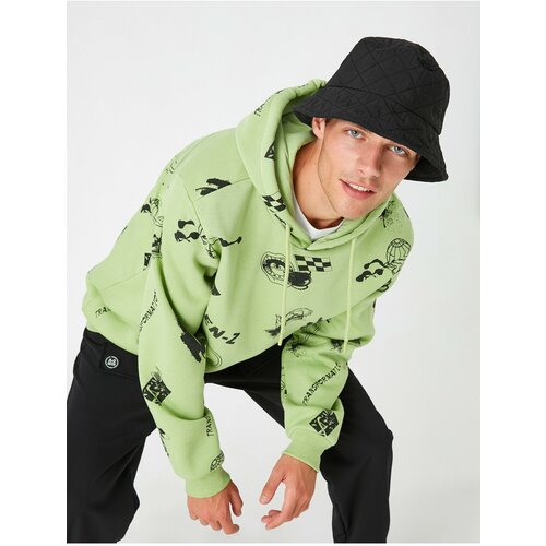 Koton Sweatshirt - Green - Relaxed fit Slike