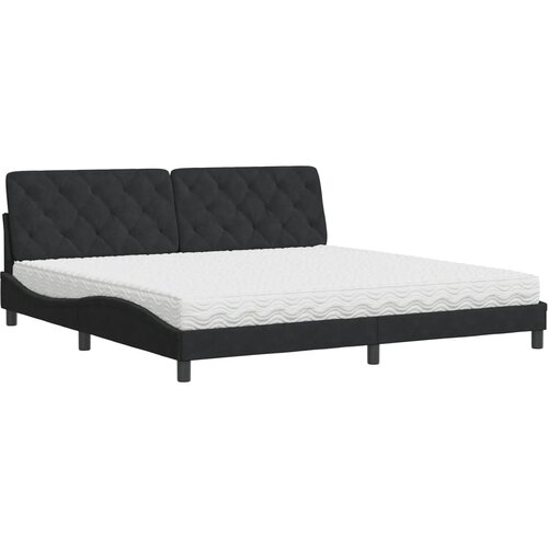 vidaXL Krevet s madracem crni 200x200 cm baršunasti Cene
