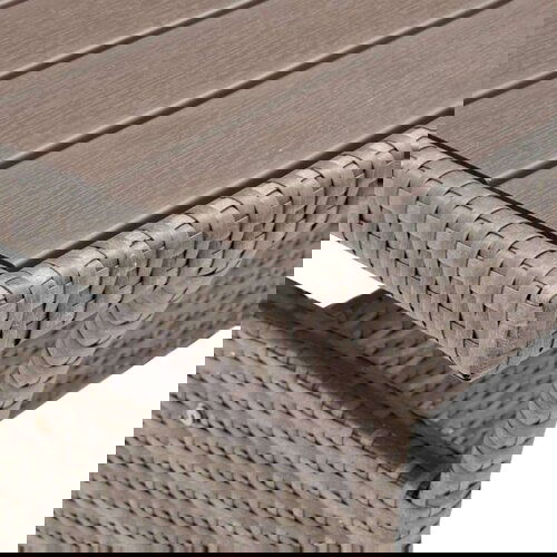 vidaXL vrtna miza siva 120x70x66 cm poli ratan Cene