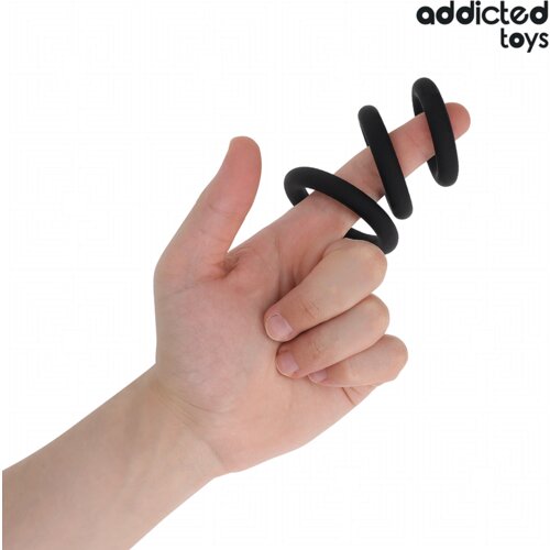 Addicted Toys Cock Komplet Erekcijskih ObroČkov Addicted Toys I Slike