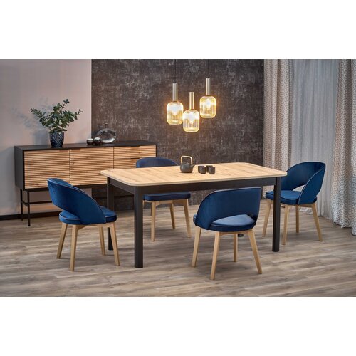 Halmar Pro�irivi blagovaonski stol Selvor (VI�E BOJA)-hrast artisan, crna Cijene