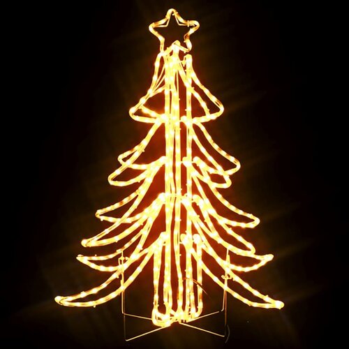  LED sklopiva figura božićno drvce 3 kom topla bijela 87x87x93cm Slike