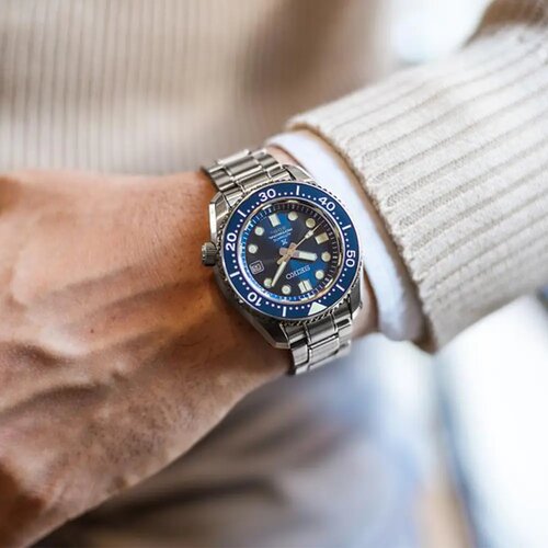 Seiko Prospex Marine Master Blue muški ručni sat SLA023J1 Slike