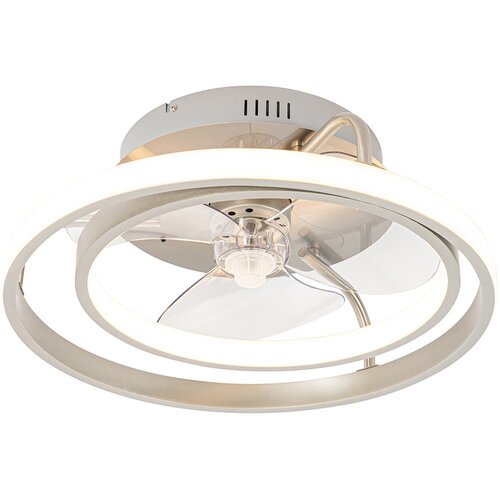 QAZQA Jeklen stropni ventilator z LED z daljinskim upravljalnikom - Kees Cene