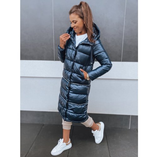 DStreet Women's winter jacket GOLDEN PREMIUM navy blue TY2903 Cene