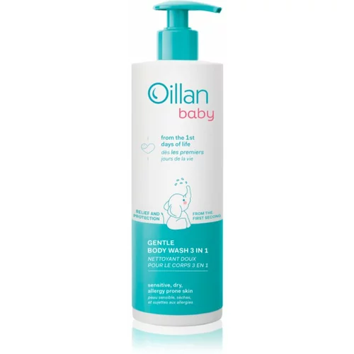 Oillan Baby Gentle Body Wash otroški gel za umivanje in šampon 3v1 400 ml