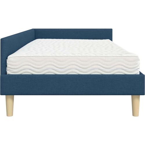  Kutni krevetni okvir s madracem Ostalo 2 pcs Plava tkanina Slike