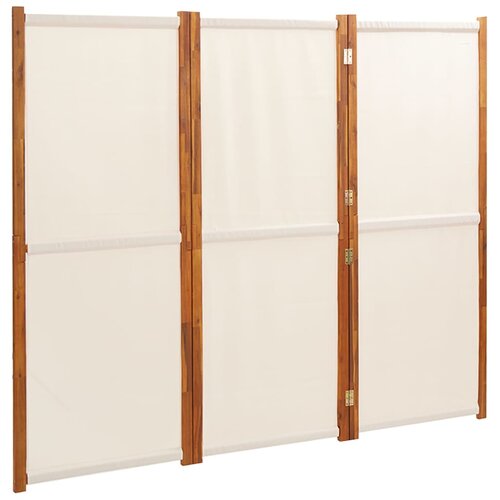  pregrada s 3 panela krem bijela 210 x 180 cm Slike
