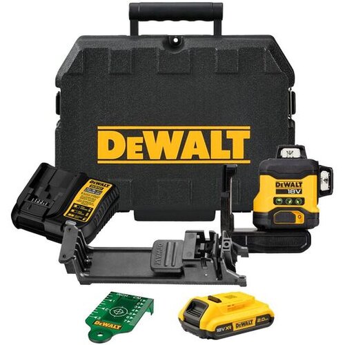 Dewalt večlinijski laser 18 V, zelen, 1 x 2.0 Ah, Li-ion, DCLE34031D1 Slike
