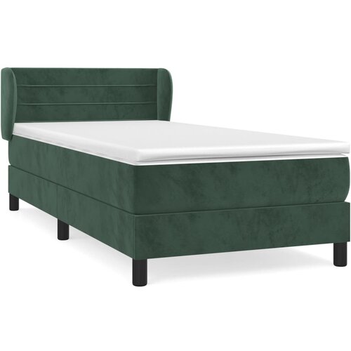 Maison Chic Box spring postelja - Vzmetna postelja z vzmetnico temno zelen 90x190 cm žamet SL14138, (21908864) Slike