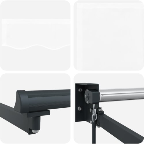 vidaXL Ročna Retraktibilna Tenda Bela 450x300 cm, Nadomestna tkanina za tendo za okvir 4.5x3 m Bela Cene