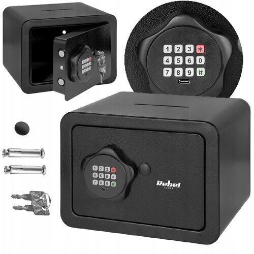 Rebel Digitalni pin elektronski sef za denar 230mm črn Cene