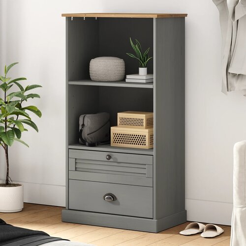  Regal za knjige VIGO sivi 60x35x114,5 cm od masivne borovine Cijene
