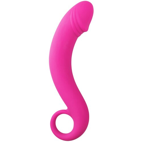 EasyToys - Anal Collection ukrivljen analni dildo - roza Cene