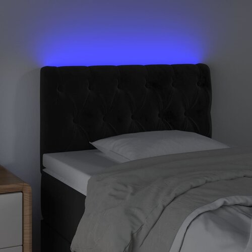  LED uzglavlje crno 80x7x78/88 cm bar&amp;scaron;unasto Slike