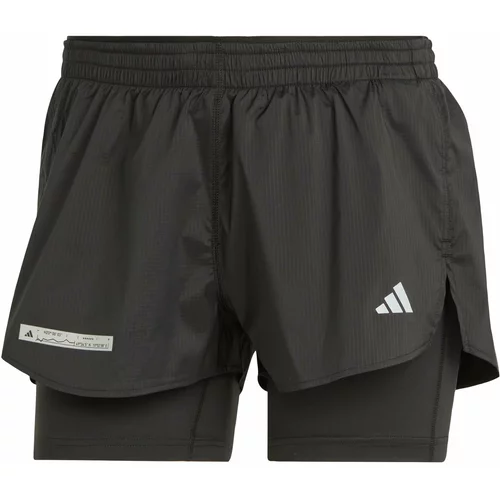 Adidas Športne hlače 'Ultimate Two-In-One' svetlo siva / črna / bela
