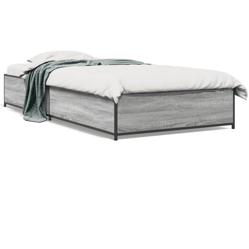 vidaXL Okvir za krevet boja hrasta 90x200 cm konstruirano drvo i metal Cene