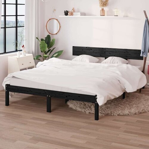  Za krevet od masivne borovine crni 160 x 200 cm Cijene