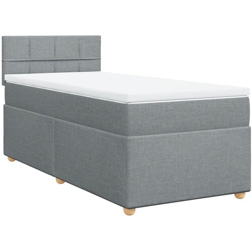 Maison Chic Box spring postelja - Vzmetna postelja z vzmetnico svetlo siva 80x200 cm blago SL22917, (21891773) Cene