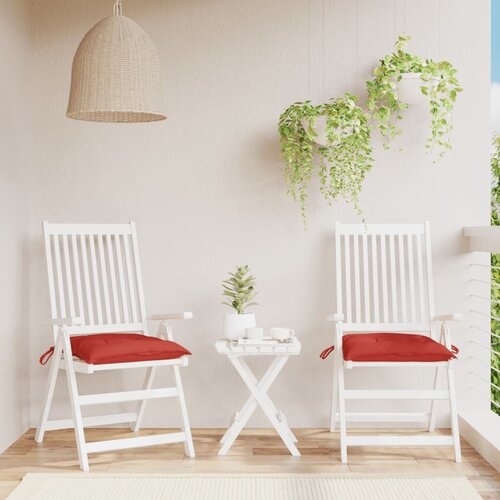 vidaXL Blazine za stole 2 kosa rdeče 40x40x7 cm oxford tkanina Cene