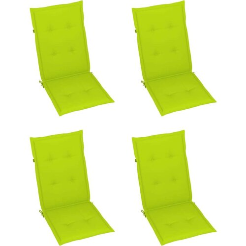  Jastuci za vrtne stolice 4 kom svjetlozeleni 120x50x3cm tkanina Slike