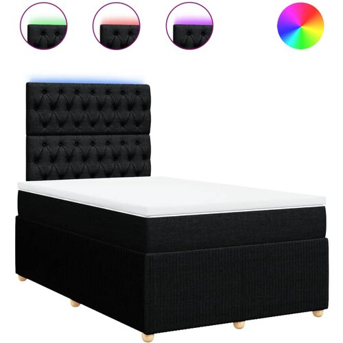 Maison Chic Box spring postelja - Vzmetna postelja z vzmetnico črna 120x190 cm blago SL11067, (21884682) Cene