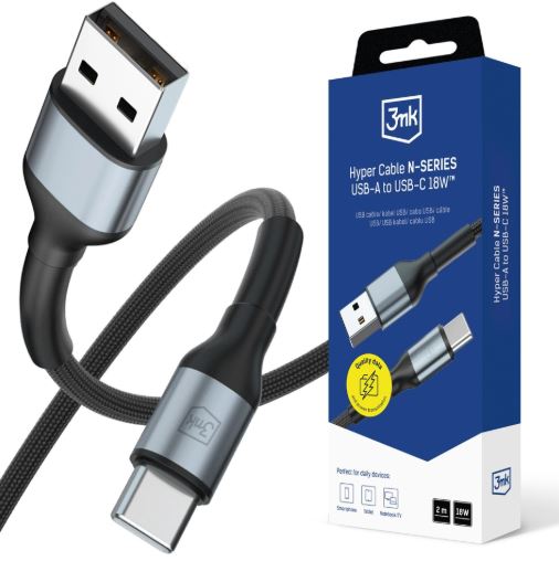 3mk Hyper kabel N-SERIES USB-A v USB-C 2m črn Cene