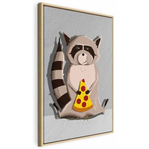  Slika - Gourmand Raccoon (1 Part) Vertical 60x90 U prirodnom drvenom okviru Cijene