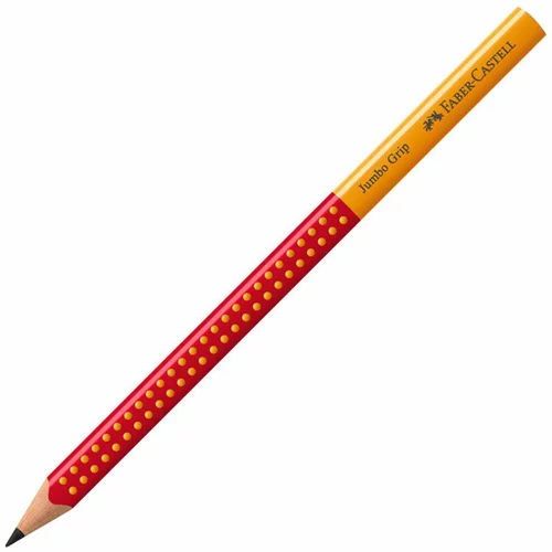 Faber-castell grafitni svinčnik Grip Jumbo, B, rdeče oranžen