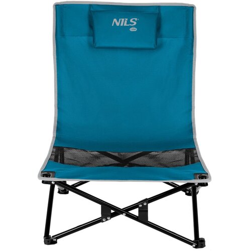 Nils Camp Niska udobna stolica od platna za plažu plava Slike
