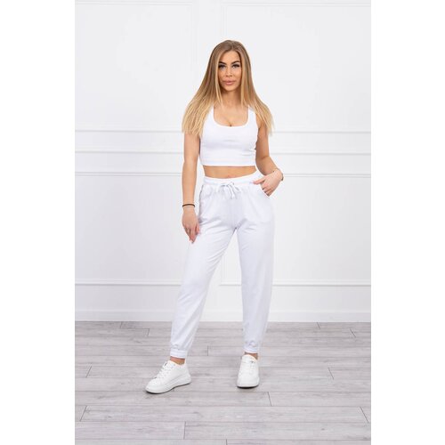 Kesi Set of top+pants white Slike