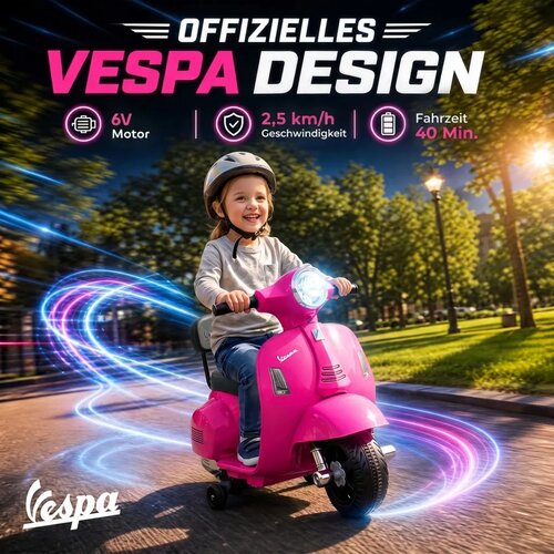  Dječji električni motocikl Mini Vespa GTS 6V 1.5-3 godine Slike
