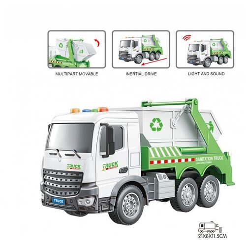 Magzy Wheels Kamion 1:18 djubretar konterner sa svetlom i zvukom Cene