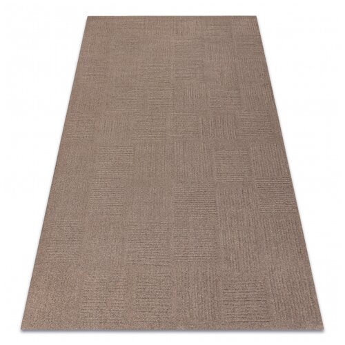 RugsX Volnena preproga TEXTURA 488.20.LA600 OSTA - Linije, geometrijski okvir, strukturna rjava 135x200 cm, (5000218774) Cene