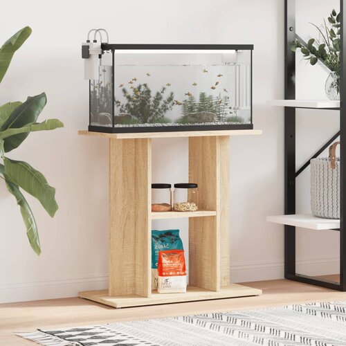  Stalak za akvarij boja hrasta 60 x 30 x 60 cm konstruirano drvo Slike