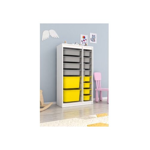 Hanah home vi&amp;scaron;enamenske police montana xs 2D4N8U white grey yellow Slike