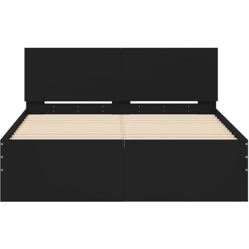  Okvir za krevet s uzglavljem crni 120x190 cm Slike