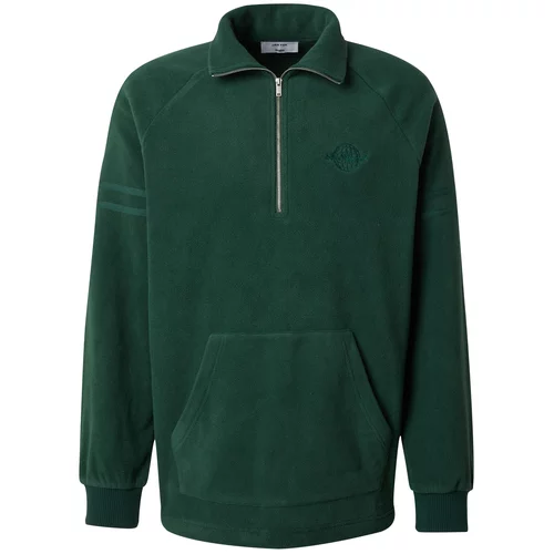 DAN FOX APPAREL Sweater majica 'Leopold' tamno zelena