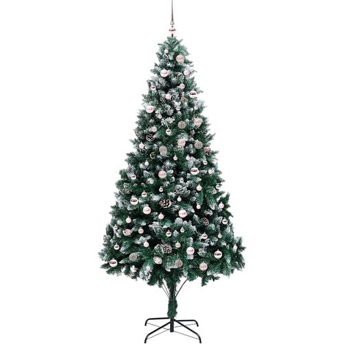 VidaXL Umjetno božićno drvce Zelena 240 cm PVC i Čelik i Plastika Slike